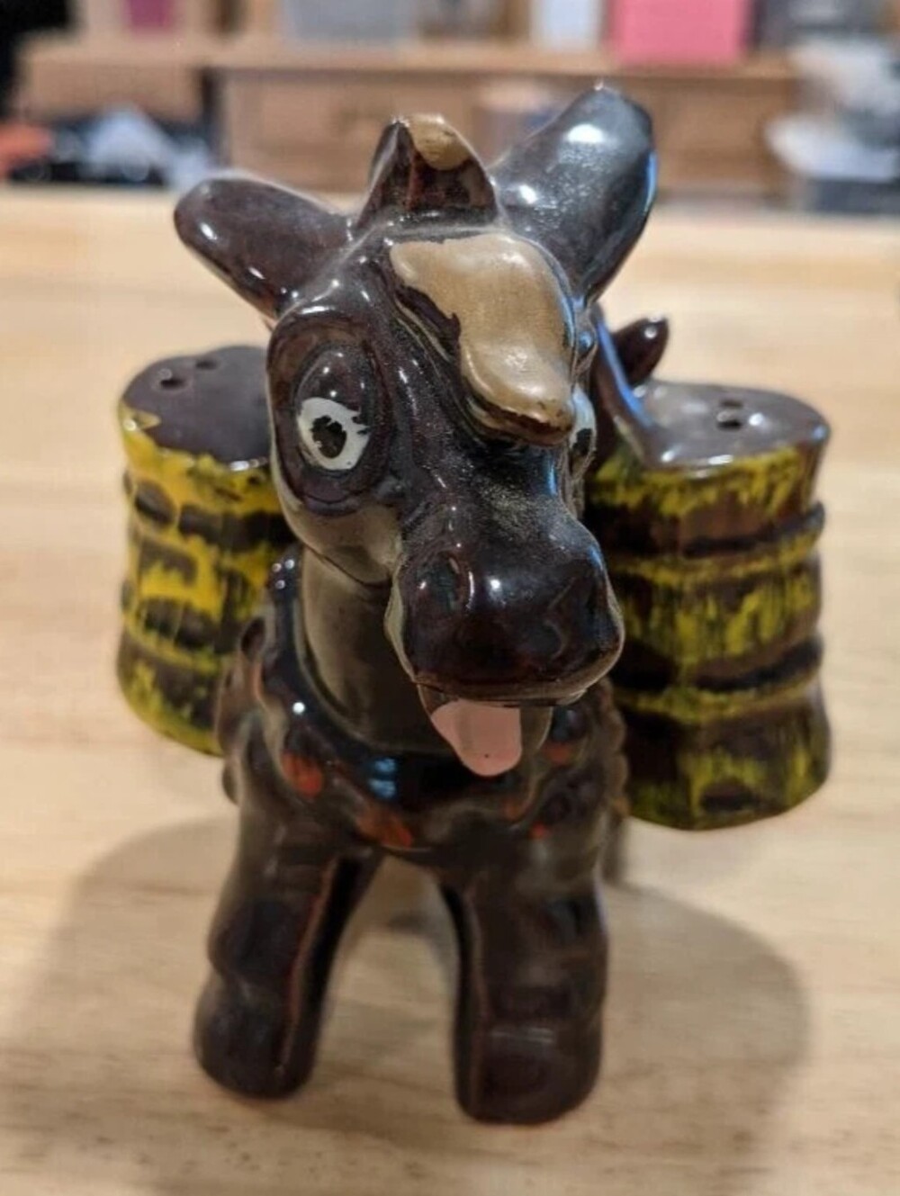 Pico Vintage Hand-Painted Donkey Salt & Pepper Shakers